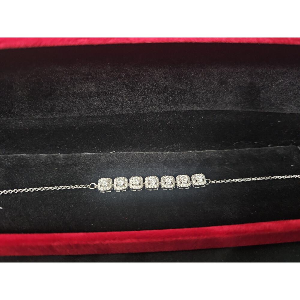 8in.925 Sterling Silver- 2.1ct GRA Certified Moissanite 5.9mm Tennis Bracelet